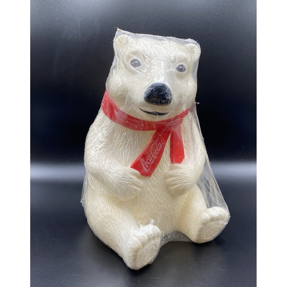 Vintage 1995 Coca Cola Polar Bear Coin Bank 8.5" x 6" NEW SEALED